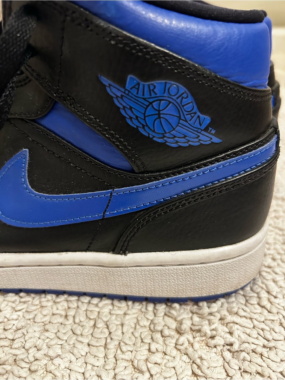 Jordan 1 Mid - Black & Royal Blue /White